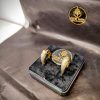 Brinco Argola Articulada Gota GG Craquelada Banho Triplo Ouro 18k - Image 6