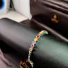 Pulseira Baguete Colour Zirconia 4mm Banho Triplo Prata 950 - Image 5
