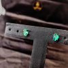 Brinco Solitário Zirconia Gota Verde Banho Triplo Ouro 18K