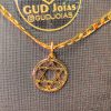 Pingente Estrela de Davi Vazado Pequena Banho Triplo Ouro 18K - Image 2