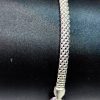 Pulseira Esteira Malha Arredondada 3mm 2.3 Gramas - Prata 925