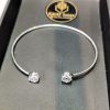 Bracelete de Fio com Zirconia Cristal Redonda - Banho Triplo Prata 950 - Image 4
