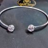 Bracelete de Fio com Zirconia Cristal Redonda - Banho Triplo Prata 950 - Image 5