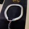 Pulseira Fio Alemão Chato (lacraia) 6mm - Banho Triplo em Prata 950