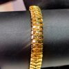 Pulseira Oca Achatada 8mm com Extensor - Banho Triplo em Ouro 18k - Image 3