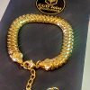Pulseira Oca Achatada 8mm com Extensor - Banho Triplo em Ouro 18k - Image 4