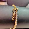 Pulseira/Tornozeleira Zirconia Cristal 3.0mm 15cm com Extensor - Banho Triplo em Ouro 18k - Image 5