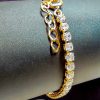 Pulseira/Tornozeleira Zirconia Cristal 3.0mm 15cm com Extensor - Banho Triplo em Ouro 18k - Image 2