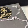 Pulseira Prata cadeado ponto de luz roxa com extensor 5cm - Banho Triplo em Prata 950 - Image 6