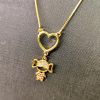 Colar Infantil Coração Menininha Zirconia Rosa - Banho Triplo em Ouro 18k - Image 6