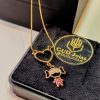 Colar Infantil Coração Menininha Zirconia Rosa - Banho Triplo em Ouro 18k