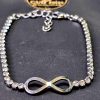 Pulseira Aço Inox Feminina Riviera Infinito 18cm + 5cm - Image 3